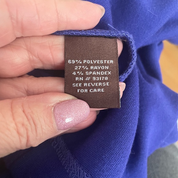 Adrienne Vittadini Rich Blue /purple Midi Dress - Picture 10 of 10